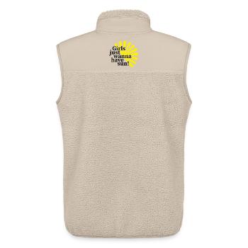 Girls just wanna have sun! - Unisex Sherpaweste von Stanley/Stella - Beige - Hinten - AI Model Male 178 light (178cm)