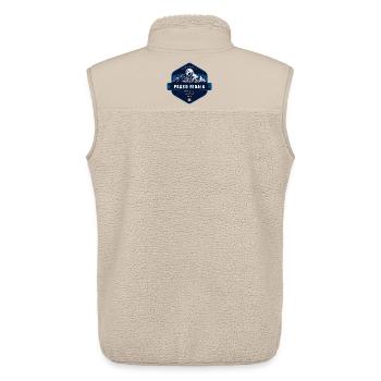 Passo Fedaia – Dolomites, Italie - Veste sans manches sherpa unisexe Stanley/Stella - beige - Dos - AI Model Male 178 light (178cm)