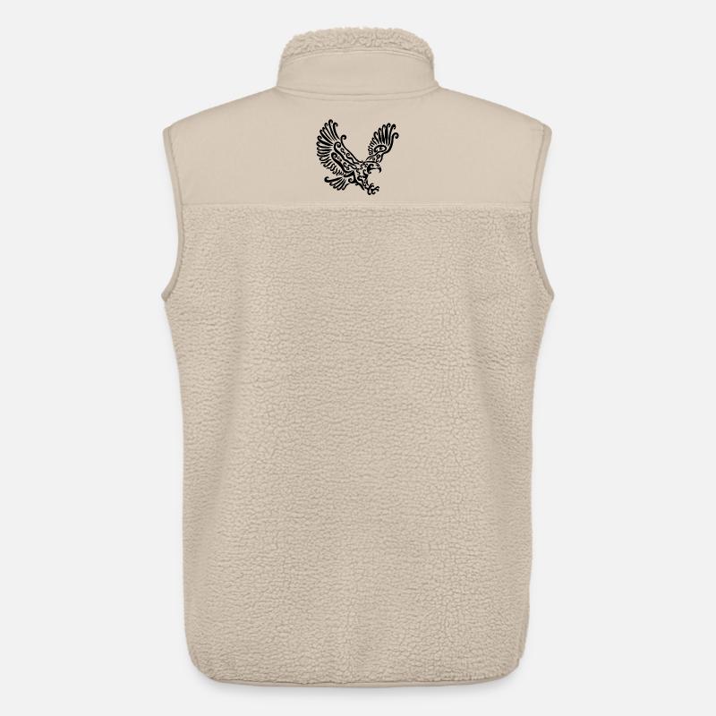 Aigle noir - Veste sans manches sherpa unisexe Stanley/Stella - beige