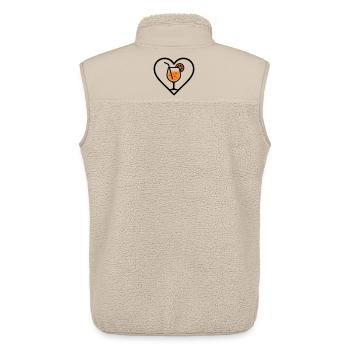 Spritz Herz Cocktail Orange Sommer Getränk - Unisex Sherpaweste von Stanley/Stella - Beige - Hinten - AI Model Male 178 light (178cm)