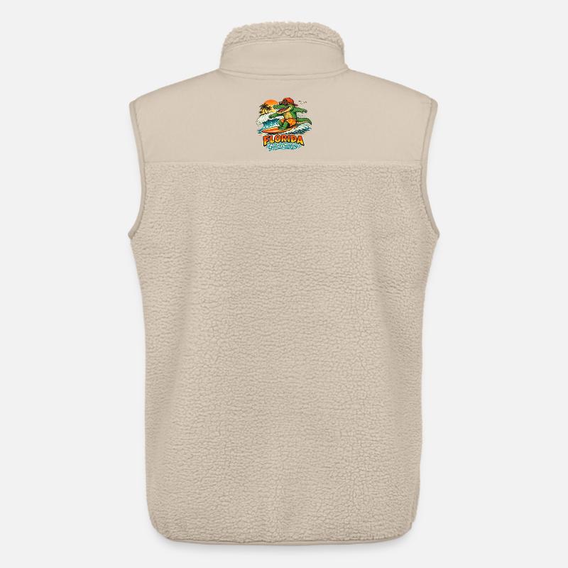 Surfender Alligator in Florida - Unisex Sherpaweste von Stanley/Stella - Beige