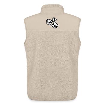 Finger cross (hands / cross / religion / NEG 1C) - Unisex Sherpa Gilet by Stanley/Stella - beige - Back - AI Model Male 178 light (178cm)