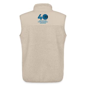 HU March 2026 - 40 Years - Birthday Gift - Unisex Sherpa Gilet by Stanley/Stella - beige - Back - AI Model Male 178 light (178cm)