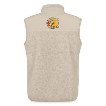 Pickleball Dink Queen Funny Player Love Pickleball - Unisex Sherpa Gilet by Stanley/Stella - beige - Back - AI Model Male 178 light (178cm)