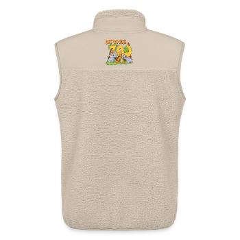 Off to The Zoo Animals Zoo Party Jungle Zoo - Unisex Sherpa Gilet by Stanley/Stella - beige - Back - AI Model Male 178 light (178cm)
