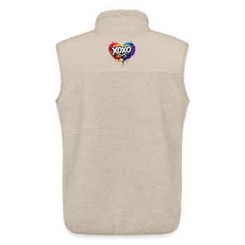 XOXO Liebe im Farbherz zum Valentinstag - Unisex Sherpaweste von Stanley/Stella - Beige - Hinten - AI Model Male 178 light (178cm)