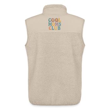 T-shirt fleuri du Mom Cool Moms Club - Veste sans manches sherpa unisexe Stanley/Stella - beige - Dos - AI Model Male 178 light (178cm)