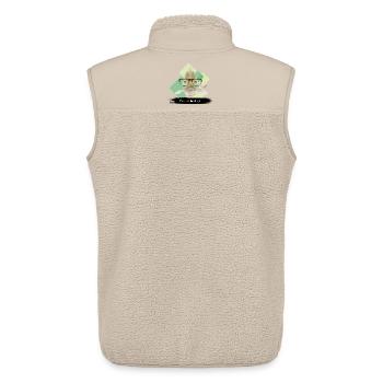 JvG Hecht "Des klingt hecht supa.."  - Unisex Sherpaweste von Stanley/Stella - Beige - Hinten - AI Model Male 178 light (178cm)