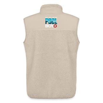 Lustige Schwimmer Sprüche & Schwimmverein Design - Unisex Sherpaweste von Stanley/Stella - Beige - Hinten - AI Model Male 178 light (178cm)