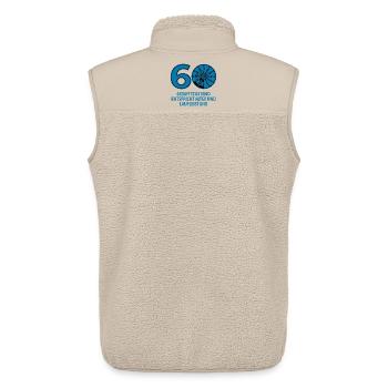 HU Juli 2026 - 60 Jahre - Geburtstag Geschenk - Unisex Sherpaweste von Stanley/Stella - Beige - Hinten - AI Model Male 178 light (178cm)