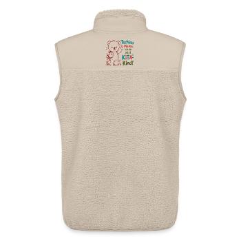 Kita Abschied Bär - Unisex Sherpaweste von Stanley/Stella - Beige - Hinten - AI Model Male 178 light (178cm)