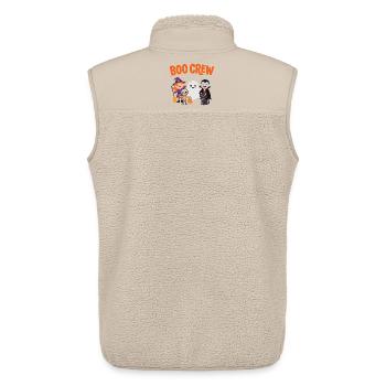 Boo Crew Halloween-Freunde - Unisex Sherpaweste von Stanley/Stella - Beige - Hinten - AI Model Male 178 light (178cm)