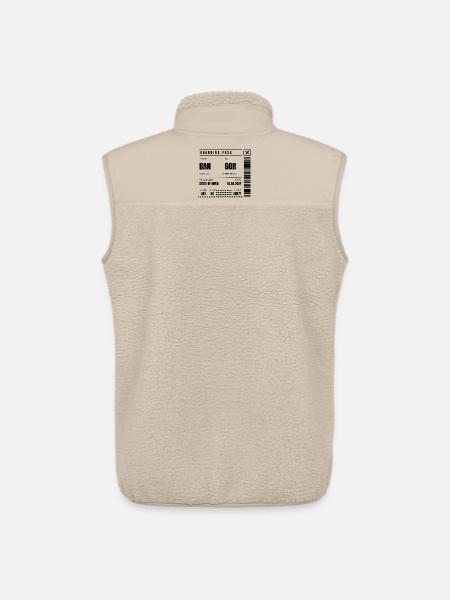 Boarding paa - Unisex Sherpaweste von Stanley/Stella - Beige