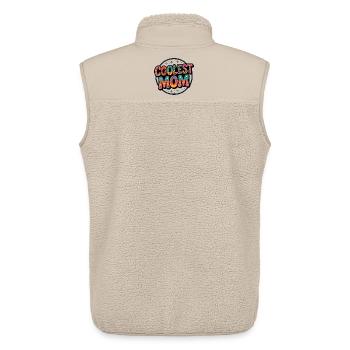 Coolest Mom Retro Badge - Unisex Sherpaweste von Stanley/Stella - Beige - Hinten - AI Model Male 178 light (178cm)