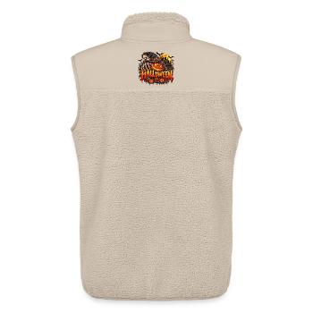 Halloween Kürbis mit Krallen - Unisex Sherpaweste von Stanley/Stella - Beige - Hinten - AI Model Male 178 light (178cm)