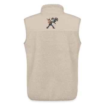 Punk-Hase, der Safari-Fotograf - Unisex Sherpaweste von Stanley/Stella - Beige - Hinten - AI Model Male 178 light (178cm)