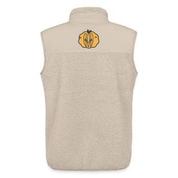 Lachender Kürbis Sternenhimmel - Unisex Sherpaweste von Stanley/Stella - Beige - Hinten - AI Model Male 178 light (178cm)