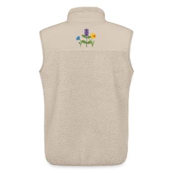 Blumen botanisch Pflanzen Zeichnung Blumenmotiv - Unisex Sherpaweste von Stanley/Stella - Beige - Hinten - AI Model Male 178 light (178cm)