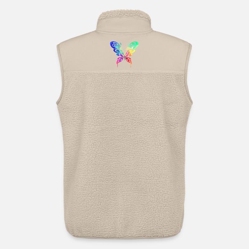Bunter Sommervogel - Unisex Sherpaweste von Stanley/Stella - Beige