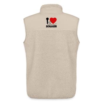 I Love Schlager - Unisex Sherpaweste von Stanley/Stella - Beige - Hinten - AI Model Male 178 light (178cm)