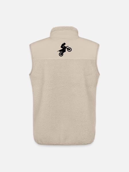 Motocross rider image # - Unisex Sherpa Gilet by Stanley/Stella - beige