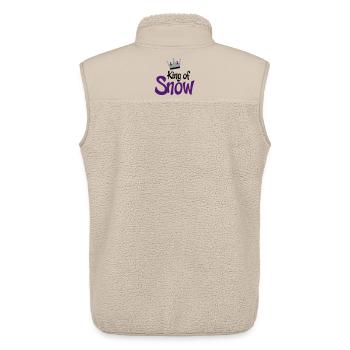 snowboarding - Unisex Sherpaweste von Stanley/Stella - Beige - Hinten - AI Model Male 178 light (178cm)