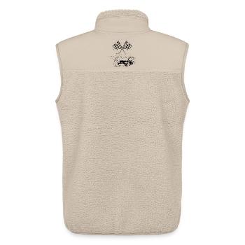 Rennen Autos Rally Drift Symbol Icon Grafik - Unisex Sherpaweste von Stanley/Stella - Beige - Hinten - AI Model Male 178 light (178cm)