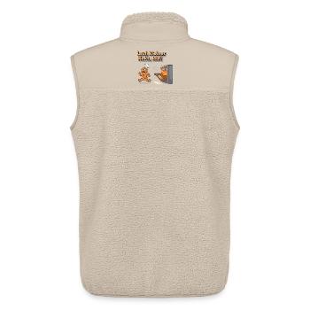Run, little cookie, run! - Unisex Sherpa Gilet by Stanley/Stella - beige - Back - AI Model Male 178 light (178cm)
