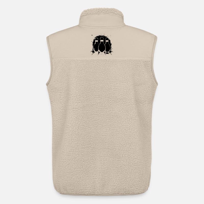 Graphiques de bowling - Veste sans manches sherpa unisexe Stanley/Stella - beige