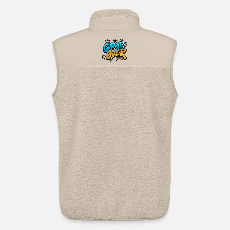 Game Over Graffiti Neon Gradient - Veste sans manches sherpa unisexe Stanley/Stella - beige