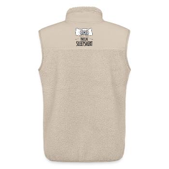 Chemise de nuit Koala blanche - Veste sans manches sherpa unisexe Stanley/Stella - beige - Dos - AI Model Male 178 light (178cm)