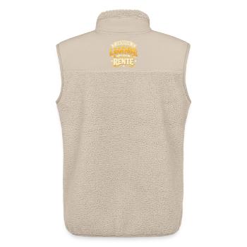 Legende geht in Rente - Unisex Sherpaweste von Stanley/Stella - Beige - Hinten - AI Model Male 178 light (178cm)