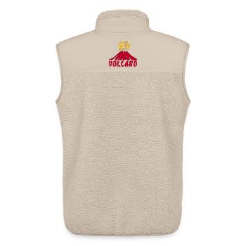 Erupting volcano - Unisex Sherpa Gilet by Stanley/Stella - beige - Back - AI Model Male 178 light (178cm)