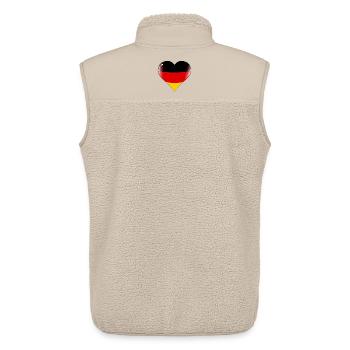 DEUTSCHLAND GERMANY EUROPA DEUTSCHE SPORT FAN - Unisex Sherpaweste von Stanley/Stella - Beige - Hinten - AI Model Male 178 light (178cm)