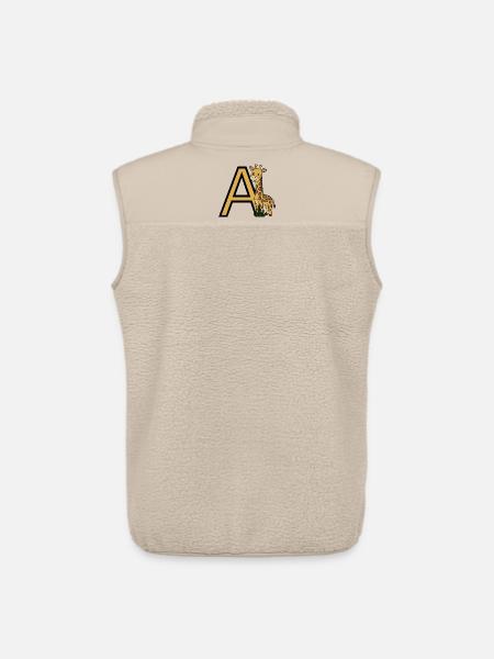 Giraffe with letter A - Unisex Sherpa Gilet by Stanley/Stella - beige