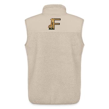 Giraffe Buchstabe F - Unisex Sherpaweste von Stanley/Stella - Beige - Hinten - AI Model Male 178 light (178cm)