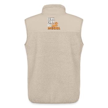Teckel Dackel - Veste sans manches sherpa unisexe Stanley/Stella - beige - Dos - AI Model Male 178 light (178cm)