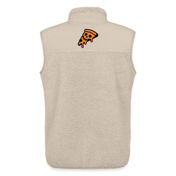 Pizza Totenkopf Halloween Grafik - Unisex Sherpaweste von Stanley/Stella - Beige - Hinten - AI Model Male 178 light (178cm)
