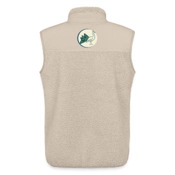 Pfau - Unisex Sherpaweste von Stanley/Stella - Beige - Hinten - AI Model Male 178 light (178cm)