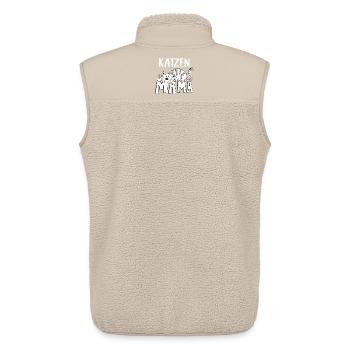 Katzen Mama - Kätzin - Katze - Cat - Geschenk - Unisex Sherpaweste von Stanley/Stella - Beige - Hinten - AI Model Male 178 light (178cm)