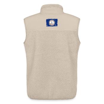 Virginia vintage flag - Unisex Sherpa Gilet by Stanley/Stella - beige - Back - AI Model Male 178 light (178cm)