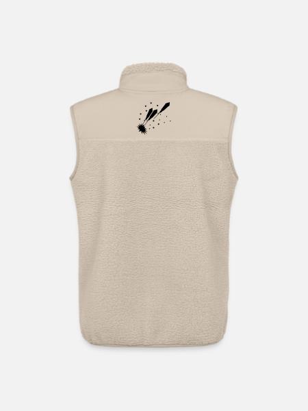 Fusées fusées Nouvel An - Veste sans manches sherpa unisexe Stanley/Stella - beige