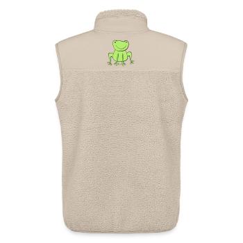 frosch - Unisex Sherpaweste von Stanley/Stella - Beige - Hinten - AI Model Male 178 light (178cm)