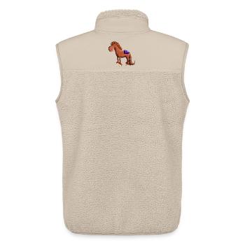 Cheval islandais - Veste sans manches sherpa unisexe Stanley/Stella - beige - Dos - AI Model Male 178 light (178cm)