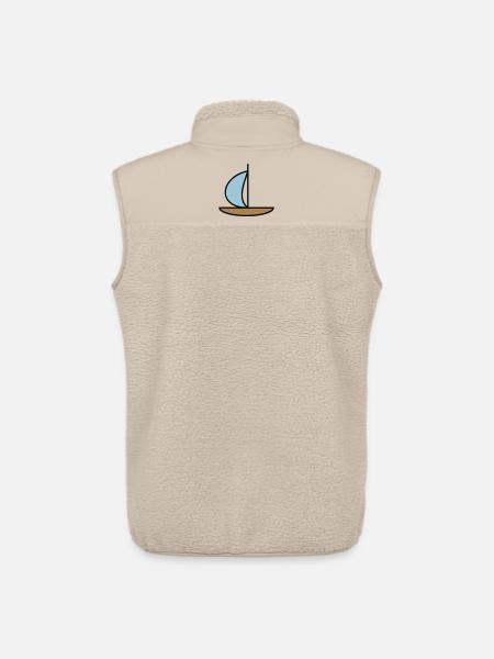 Sailboat - Unisex Sherpa Gilet by Stanley/Stella - beige
