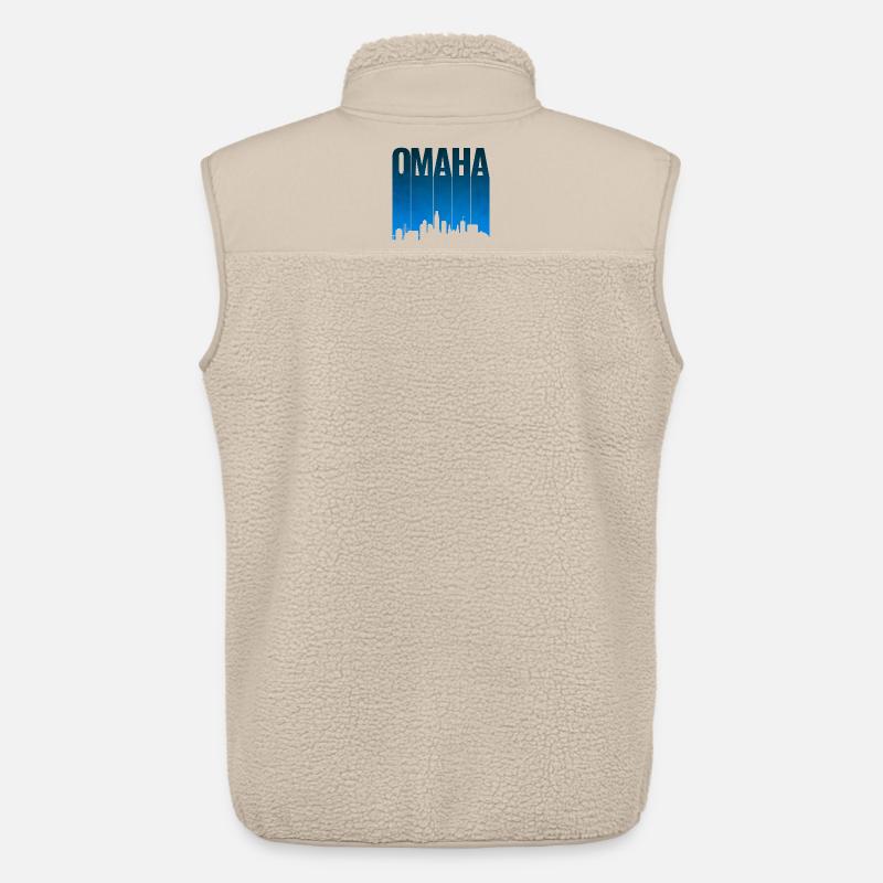 Omaha Skyline Blau Gradient - Unisex Sherpaweste von Stanley/Stella - Beige