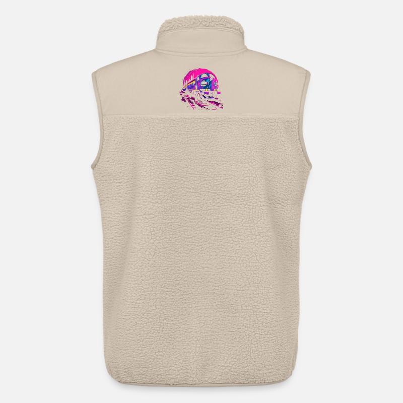 Retrowave Eisenbahn - Unisex Sherpaweste von Stanley/Stella - Beige
