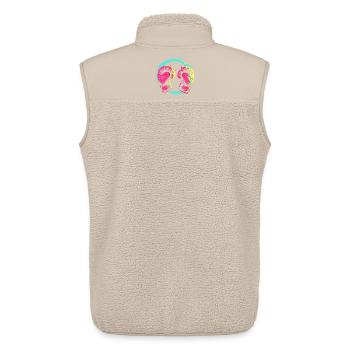 Kickboxen Cartoon Stil - Unisex Sherpaweste von Stanley/Stella - Beige - Hinten - AI Model Male 178 light (178cm)