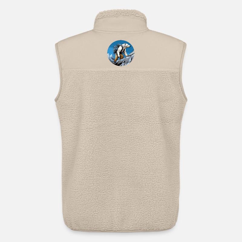 Eisbären Wandern / Bergsteiger Eisbär - Unisex Sherpaweste von Stanley/Stella - Beige