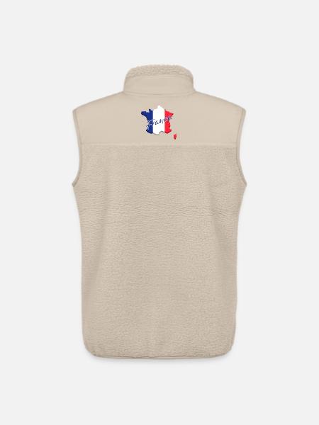 Flag of France, French pride - Unisex Sherpa Gilet by Stanley/Stella - beige